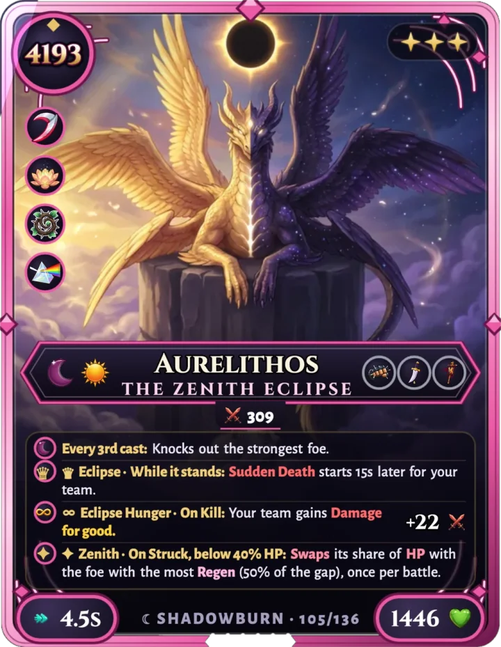 Aurelithos, the Zenith Eclipse, the Mythical Lunekin of Umbra