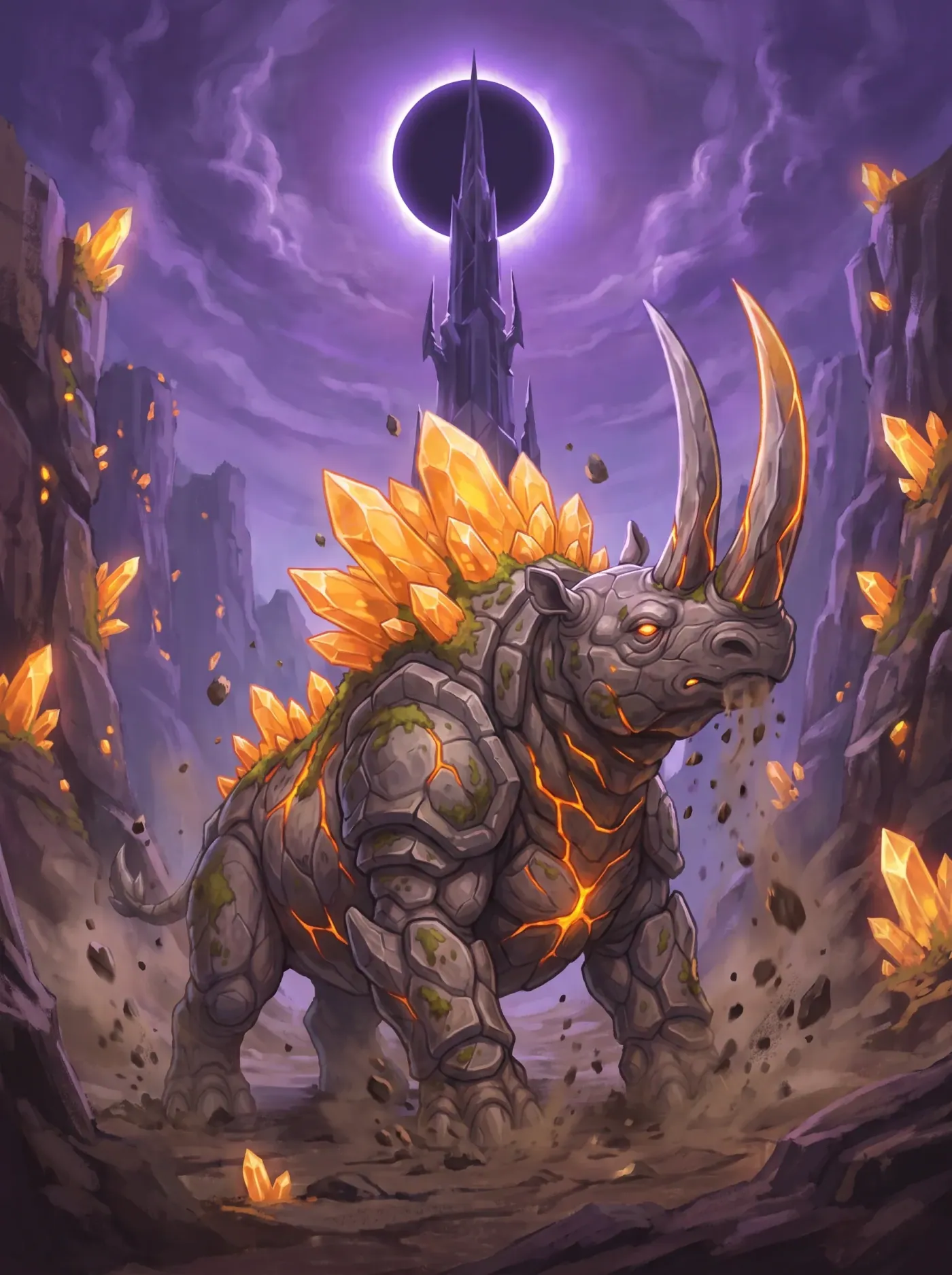 Granithor, a Lunekin of Stone, under the eclipse